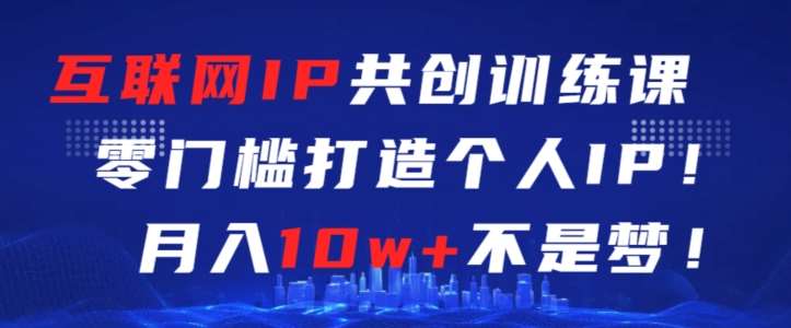互联网IP共创训练课，零门槛零基础打造个人IP，月入10w+不是梦【揭秘】|无忧资源社