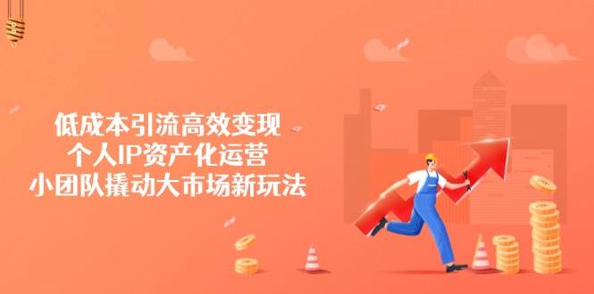 （14555期）低成本引流高效变现，个人IP资产化运营，小团队撬动大市场新玩法|无忧资源社