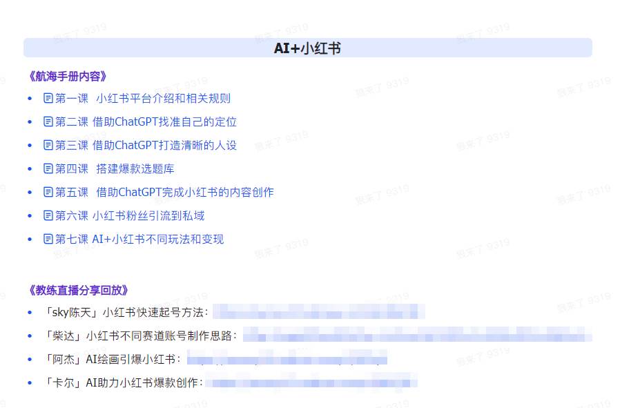 图片[3]|AI破局手册+教练分享合集：AI提示词/AI+小红书 /AI+公众号/AI+绘画/AI编程|无忧资源社