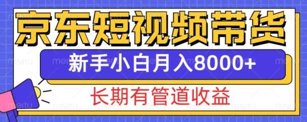 京东短视频带货新玩法，长期管道收益，新手也能月入8000+|无忧资源社