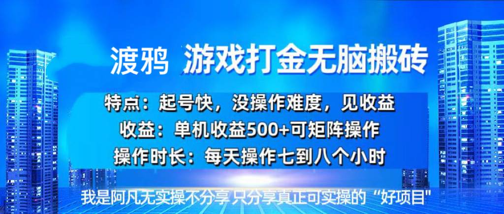 （13501期）韩国知名游戏打金无脑搬砖单机收益500+|无忧资源社