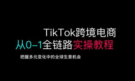 TikTok跨境电商从0-1全链路全方位实操教程，把握多元变化中的全球生意机会|无忧资源社