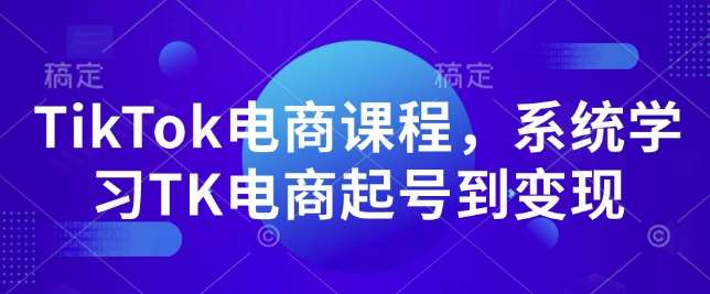 TikTok电商课程，​系统学习TK电商起号到变现|无忧资源社