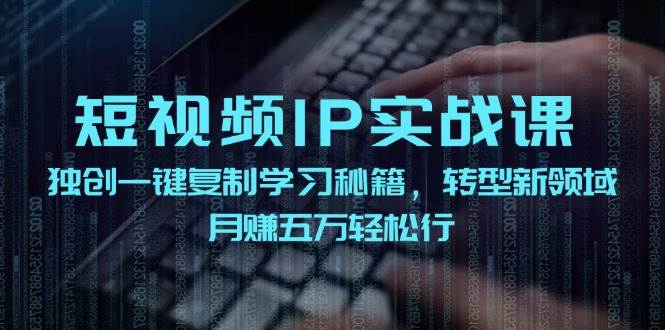 （12193期）短视频 IP实战课，独创一键复制学习秘籍，转战新领域，月赚五万轻松行|无忧资源社