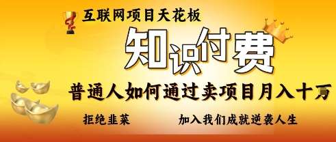 互联网项目天花板，知付付费项目，普通人如何通过卖项目月入十个，拒绝韭菜【揭秘】|无忧资源社