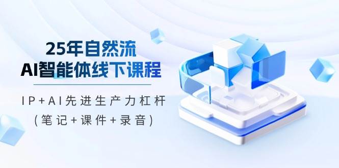 （14294期）25年自然流AI智能体线下课程，IP+AI先进生产力杠杆(笔记+课件+录音)|无忧资源社