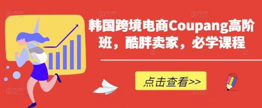 韩国跨境电商Coupang高阶班，酷胖卖家，必学课程|无忧资源社