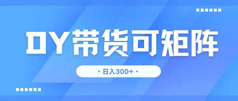 （14414期）DY带货，日入300＋矩阵无上限|无忧资源社