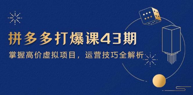 （14546期）拼多多打爆课第 43 期，掌握高价虚拟项目，运营技巧全解析（15节）|无忧资源社