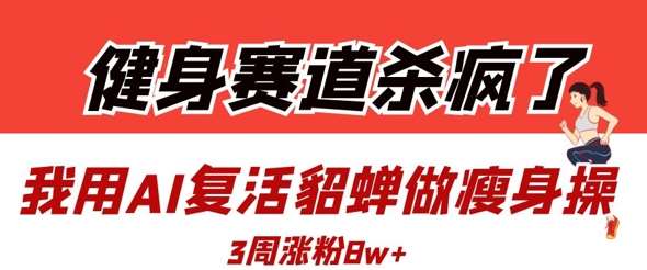 健身赛道杀疯了？我用AI复活貂蝉做瘦身操，3周涨粉8W|无忧资源社
