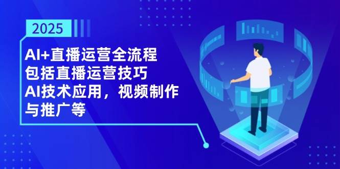 （14523期）2025AI+直播运营全流程，包括直播运营技巧，AI技术应用，视频制作与推广等|无忧资源社