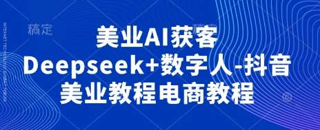 美业AI获客Deepseek+数字人-抖音美业教程电商教程|无忧资源社