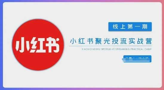 小红书聚光陪跑第一期，教你从0到1玩转小红书聚光投流，搭建小红书付费投流团队，更快的见到效果|无忧资源社