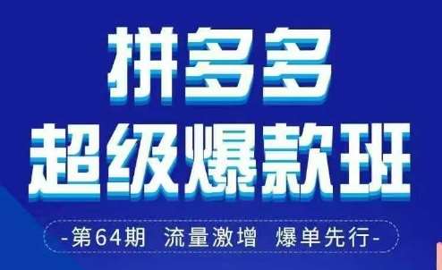拼多多超级爆款班64期线下课资料3月28-29号pdf和思维导图|无忧资源社