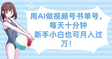 用AI做视频号书单号，每天十分钟，新手小白也可月入过W|无忧资源社