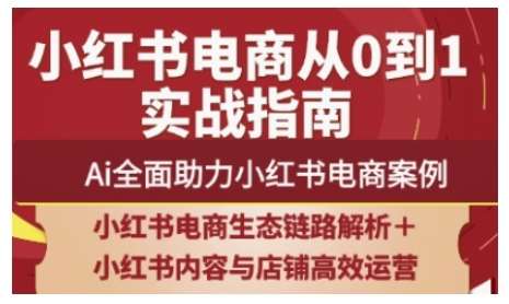 2025小红书电商全链路运营，Ai全面助力小红书电商案例|无忧资源社