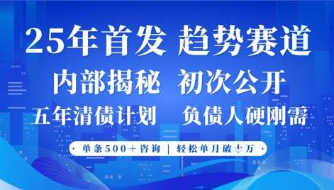 2025年首次公开，真正的事业型赛道，客咨不断，单月轻松破W|无忧资源社