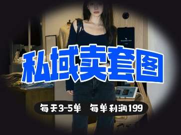 私域卖套图每天3-5单，每单利润99|无忧资源社