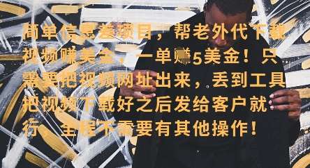 零门槛挣美金，海外视频代下服务，单笔收益40+，小白也能轻松上手|无忧资源社