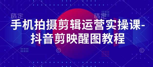 手机拍摄剪辑运营实操课-抖音剪映醒图教程|无忧资源社