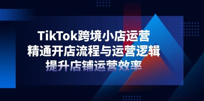 （14369期）TikTok跨境小店运营，精通开店流程与运营逻辑，提升店铺运营效率|无忧资源社