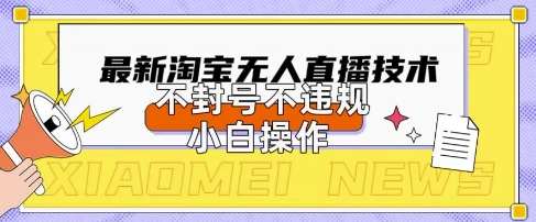 2025年淘宝无人直播带货10.0.全新技术，不违规，不封号，纯小白操作，日入数张【揭秘】|无忧资源社