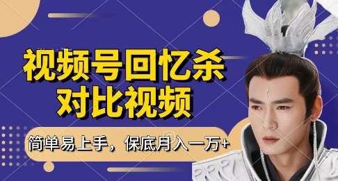回忆杀对比视频，挣视频号分成计划收益，每天只需一小时，保底月入过W，新手小白轻松上手【揭秘】|无忧资源社