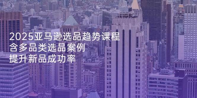 （14434期）2025亚马逊选品趋势课程，含多品类选品案例，提升新品成功率|无忧资源社