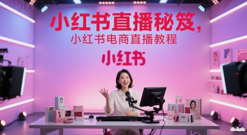 小红书直播秘笈，小红书电商直播教程|无忧资源社