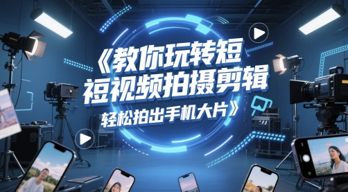教你玩转短视频拍摄剪辑，轻松拍出手机大片|无忧资源社