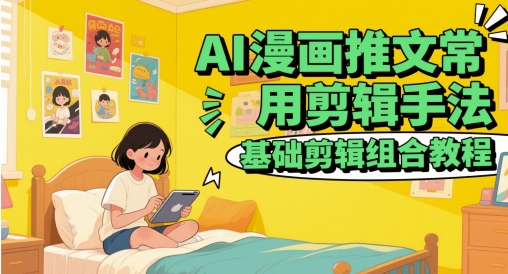 AI漫画推文常用剪辑手法，基础剪辑组合教程|无忧资源社