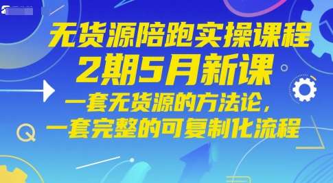 无货源陪跑实操课程2期5月新课，一套无货源的方法论，一套完整的可复制化流程|无忧资源社