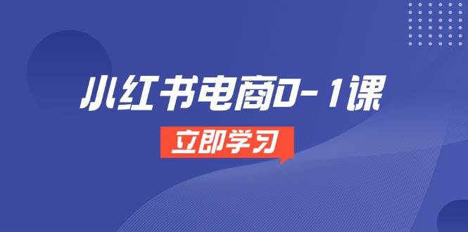 小红书电商0-1课，开店选品全流程，多平台素材处理与爆款笔记制作|无忧资源社