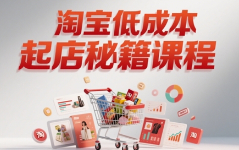 淘宝低成本起店系统课，助你快速起店，实现弯道超车|无忧资源社