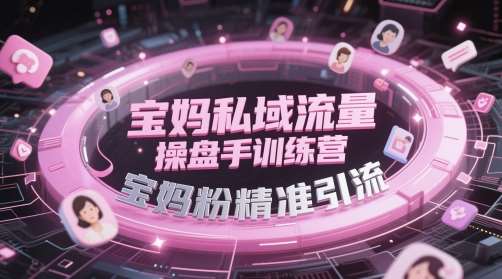 宝妈私域流量操盘手训练营，宝妈粉精准引流|无忧资源社