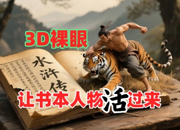 书本人物裸眼3D视频，新的玩法，流量超猛，保姆级教程|无忧资源社