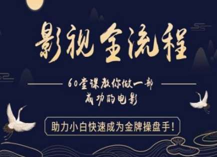 【影视全流程】教你做一部成功的电影，助力小白快速成为金牌操盘手|无忧资源社