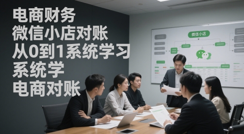 电商财务微信小店对账，从0到1系统学习电商对账|无忧资源社