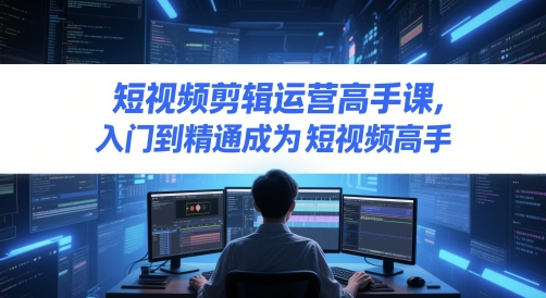 短视频剪辑运营高手课，入门到精通成为短视频高手|无忧资源社