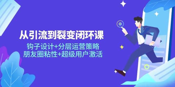 从引流到裂变闭环课：钩子设计+分层运营策略，朋友圈粘性+超级用户激活|无忧资源社