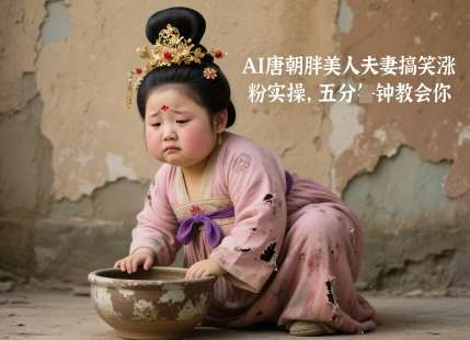 AI唐朝胖美人夫妻搞笑涨粉实操，五分钟教会你|无忧资源社