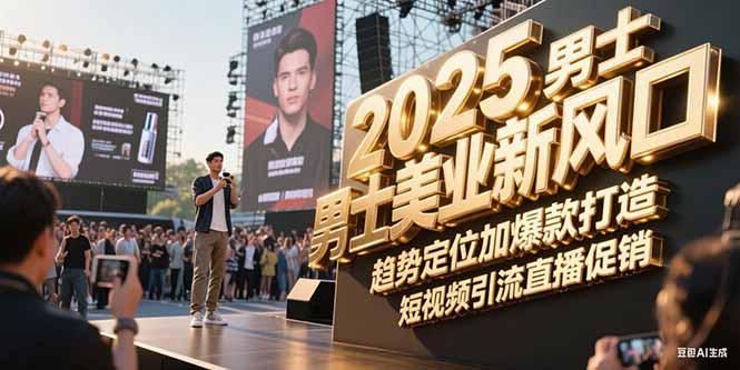 （15190期）2025男士美业新风口，趋势定位加爆款打造，短视频引流直播促销|无忧资源社