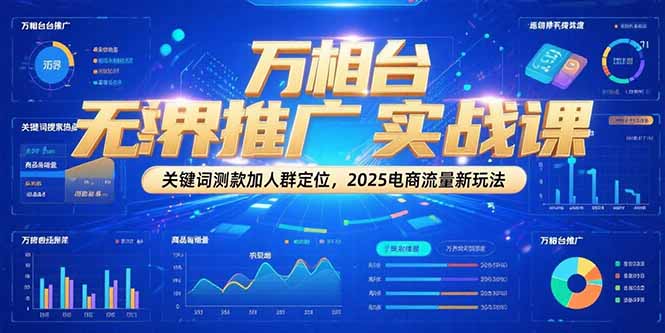 （15192期）万相台无界推广实战课，关键词测款加人群定位，2025电商流量新玩法|无忧资源社