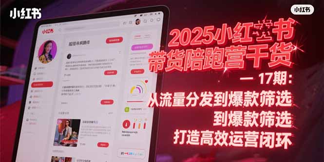 （15193期）2025小红书带货陪跑营干货-17期：从流量分发到爆款筛选 打造高效运营闭环|无忧资源社