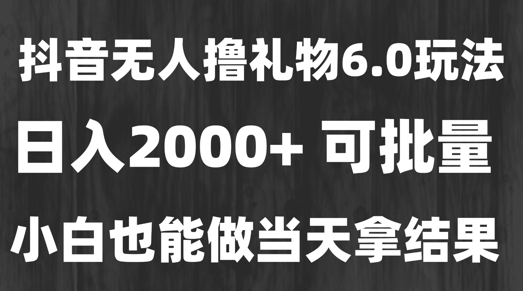 （15250期）最新风口暴力撸金技术，无人撸礼物，长期稳定 一天收益2000+，小白当天…|无忧资源社
