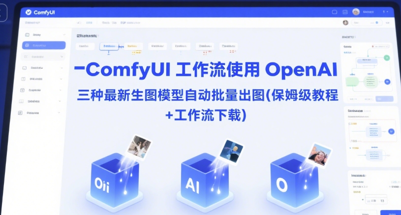 ComfyUI 工作流使用 OpenAI 三种最新生图模型自动批量出图(保姆级教程+工作流下载)|无忧资源社