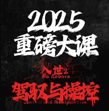 2025重磅大课，入世2，驾驭与控制|无忧资源社