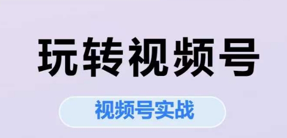 玩转视频号，视频号实战系列课|无忧资源社