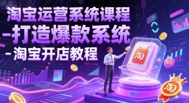 淘宝运营系统课程-打造爆款系统-淘宝开店教程|无忧资源社