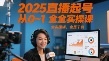 2025直播起号从0~1全实操课，全是干货|无忧资源社